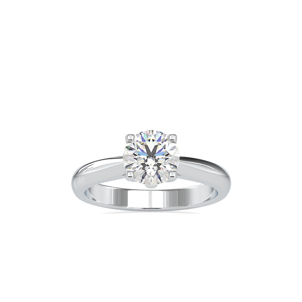 1.19Ct Classic Round Cut Solitaire Lab Grown Diamond Gold Ring