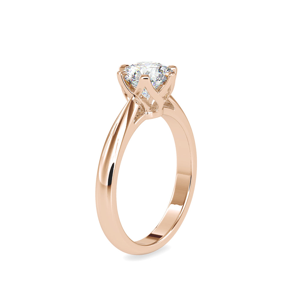 1.20Ct Round Cut Solitaire Lab Grown Diamond Gold Ring