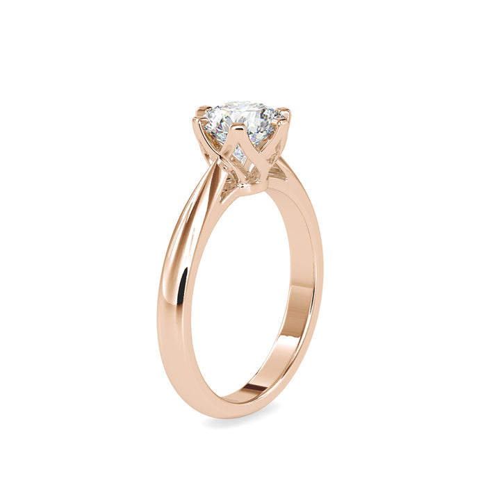 1.20Ct Round Cut Solitaire Lab Grown Diamond Gold Ring