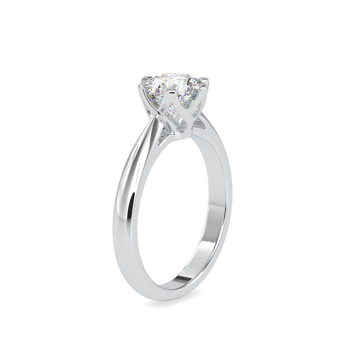 1.20Ct Round Cut Solitaire Lab Grown Diamond Gold Ring