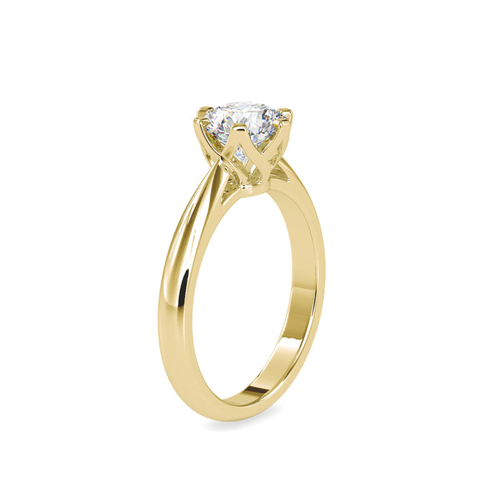 1.20Ct Round Cut Solitaire Lab Grown Diamond Gold Ring
