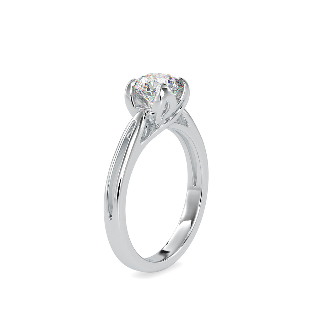 1.19Ct Round Cut Prong Set Lab Grown Diamond Gold Ring