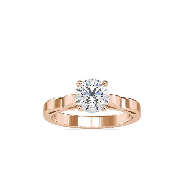 1.19Ct Round Cut Prong Solitaire Lab Grown Diamond Gold Ring