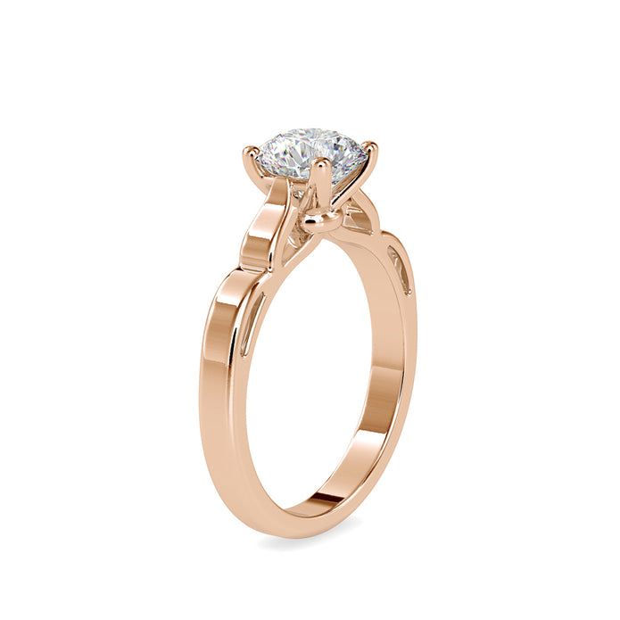 1.19Ct Round Cut Prong Solitaire Lab Grown Diamond Gold Ring