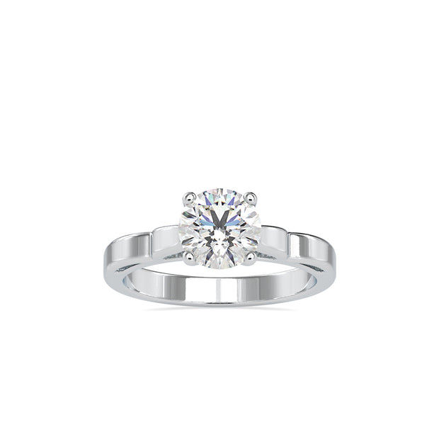 1.19Ct Round Cut Prong Solitaire Lab Grown Diamond Gold Ring