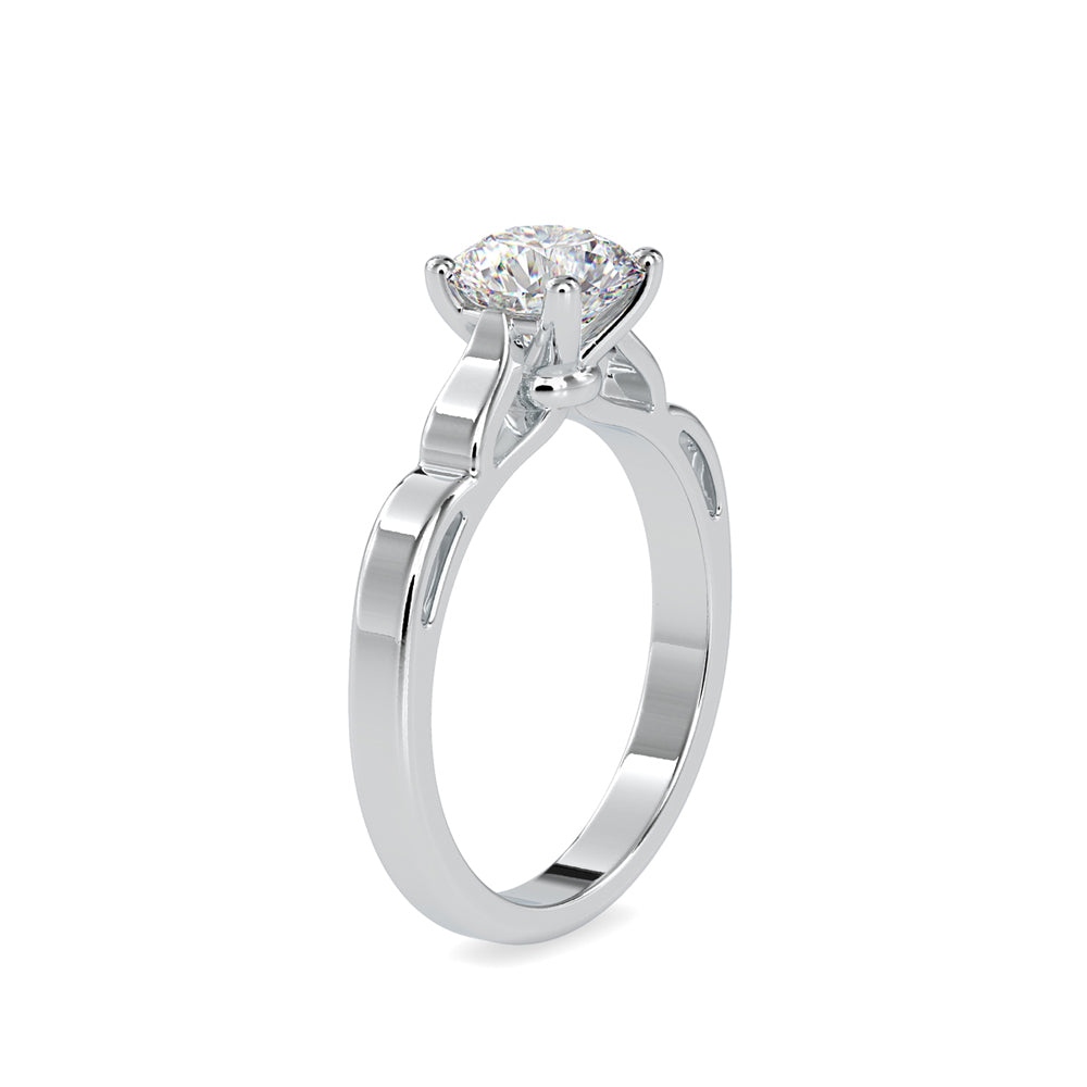 1.19Ct Round Cut Prong Solitaire Lab Grown Diamond Gold Ring