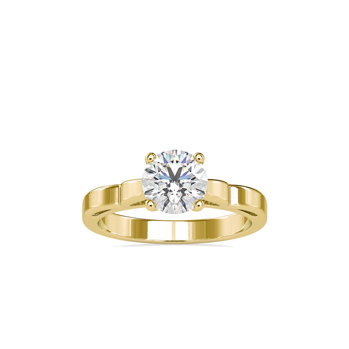 1.19Ct Round Cut Prong Solitaire Lab Grown Diamond Gold Ring