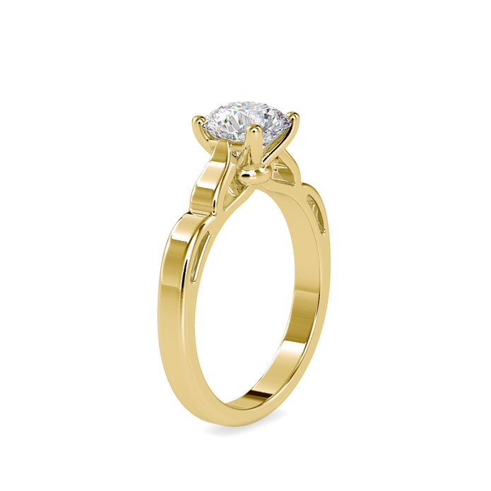 1.19Ct Round Cut Prong Solitaire Lab Grown Diamond Gold Ring