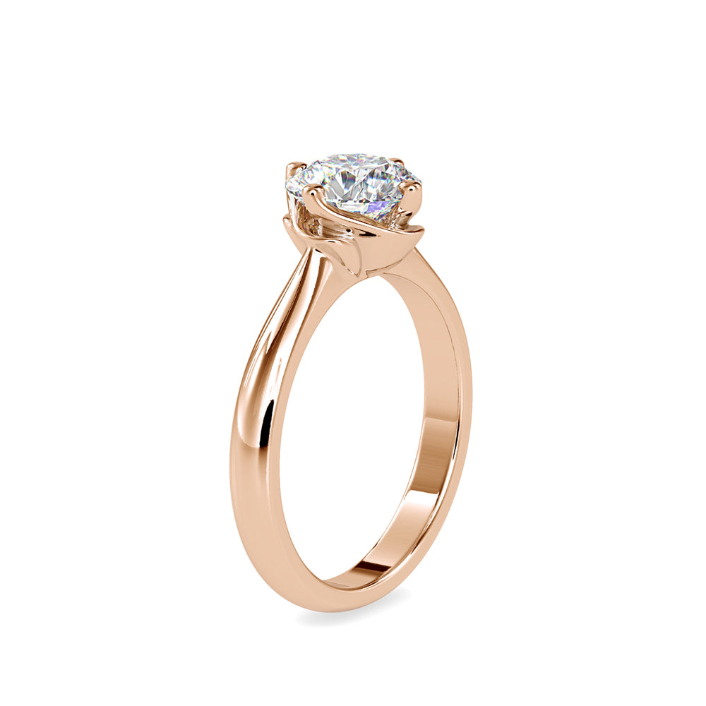 1.19Ct Round Cut Six Prong Solitaire Lab Grown Diamond Gold Ring