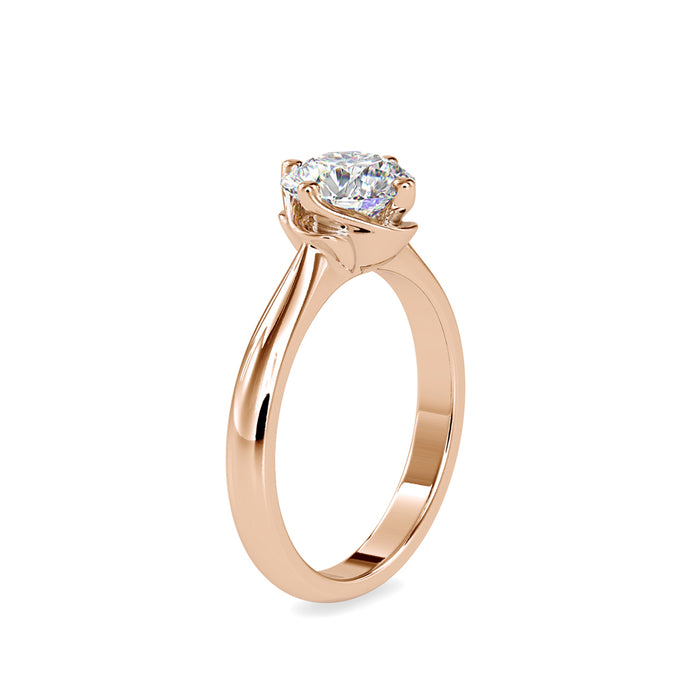 1.19Ct Round Cut Six Prong Solitaire Lab Grown Diamond Gold Ring