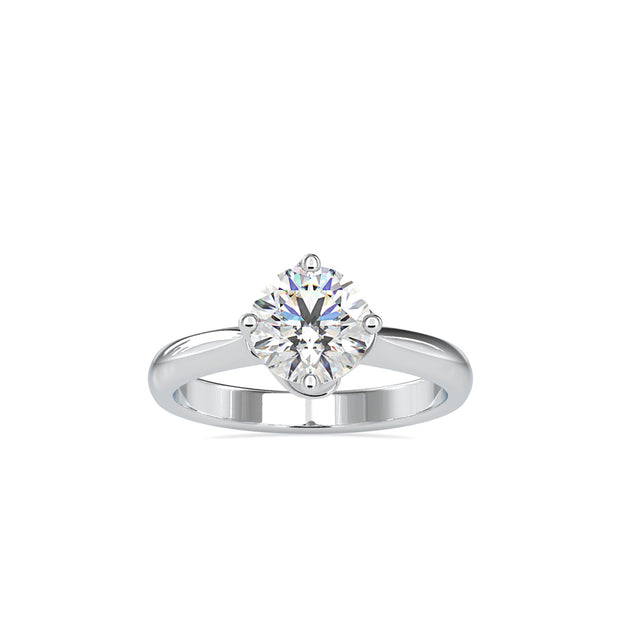 1.19Ct Round Cut Six Prong Solitaire Lab Grown Diamond Gold Ring