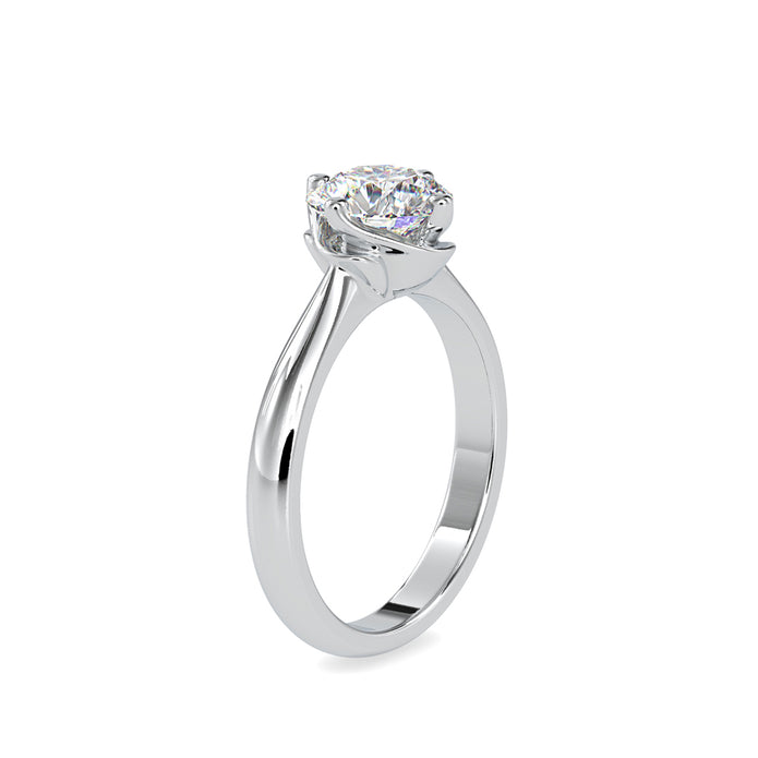 1.19Ct Round Cut Six Prong Solitaire Lab Grown Diamond Gold Ring