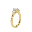 1.74Ct Oval Cut Three Stone Lab Grown Diamond Gold Ring