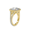 7.06Ct Cushion Cut Halo Lab Grown Diamond Gold Ring