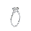 1.25Ct Cushion Cut Halo Lab Grown Diamond Gold Ring
