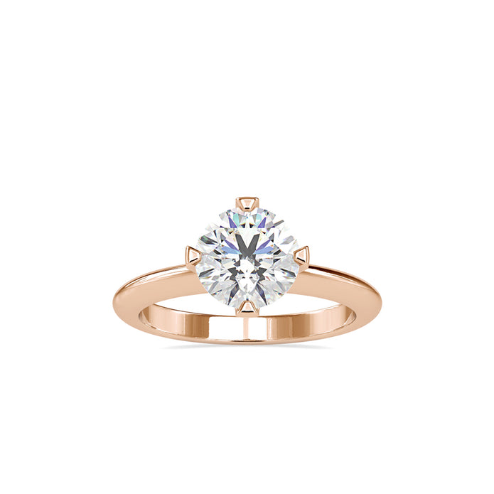 1.60Ct Round Cut Solitaire Lab Grown Diamond Gold Ring
