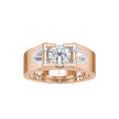 1.01Ct Round Cut Solitaire Semi Bezel Lab Grown Diamond Gold Ring