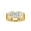 1.01Ct Round Cut Solitaire Semi Bezel Lab Grown Diamond Gold Ring