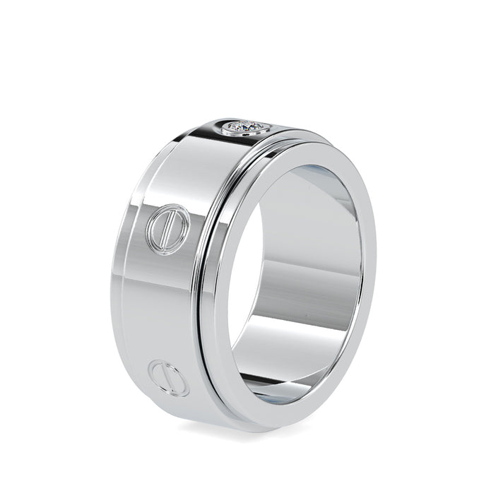 0.10Ct Round Cut Bezel Lab Grown Diamond Gold Ring