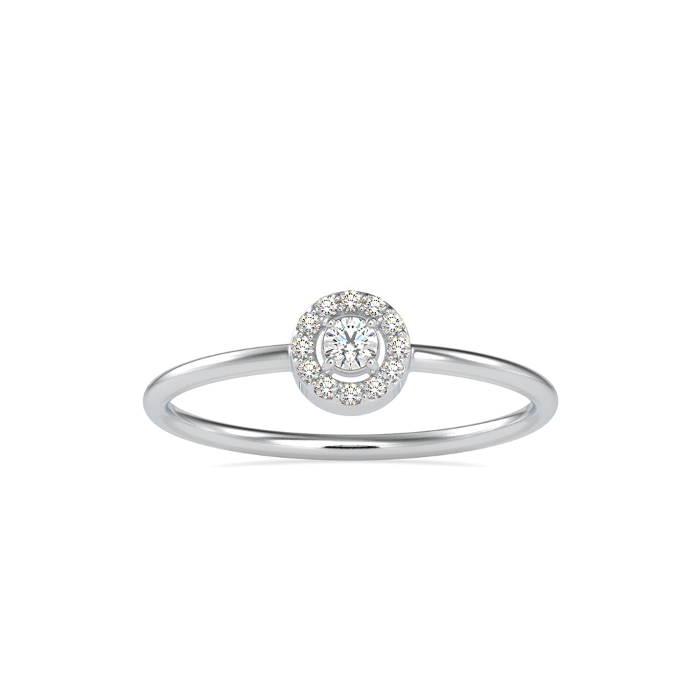 0.10Ct Round Halo Lab-Grown Diamond Gold Ring
