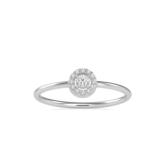 0.10Ct Round Halo Lab-Grown Diamond Gold Ring