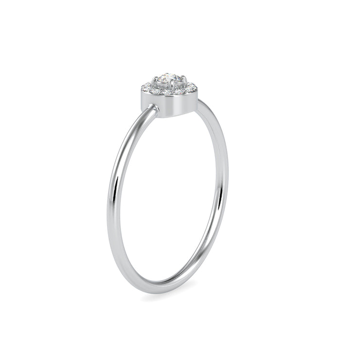 0.10Ct Round Halo Lab-Grown Diamond Gold Ring