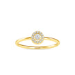 0.10Ct Round Halo Lab-Grown Diamond Gold Ring