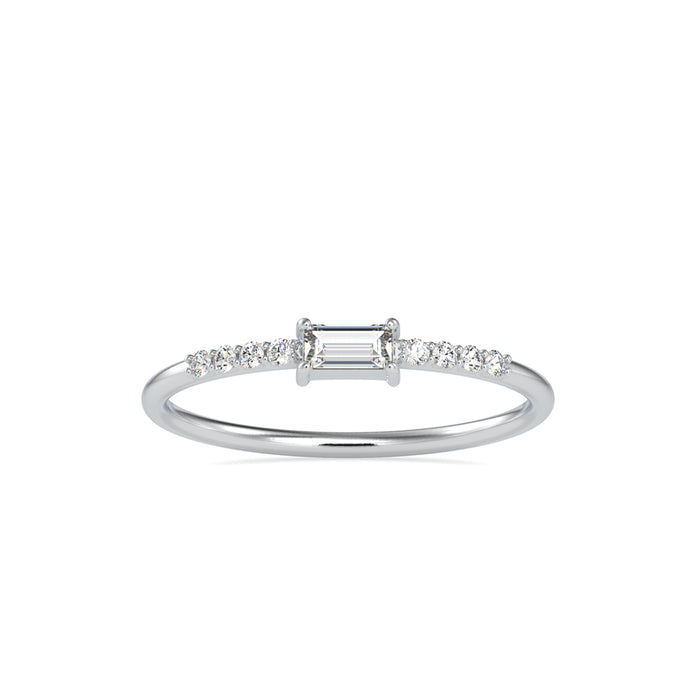 0.16Ct Baguette Cut Lab-Grown Diamond Gold Ring