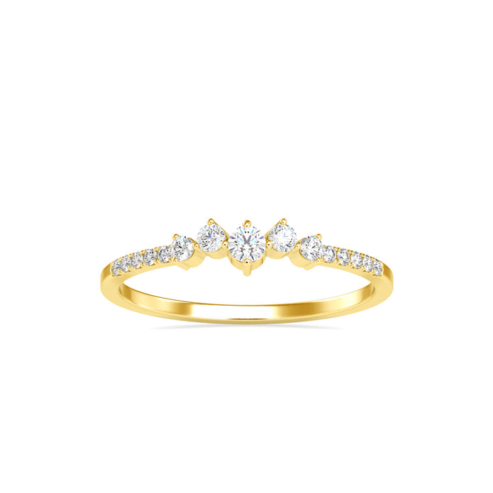 0.16Ct Prong Set Lab-Grown Diamond Gold Ring
