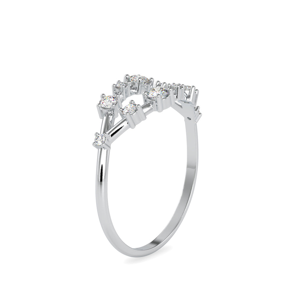 0.25Ct Leaf Style Lab-Grown Diamond Gold Ring