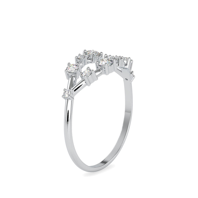 0.25Ct Leaf Style Lab-Grown Diamond Gold Ring