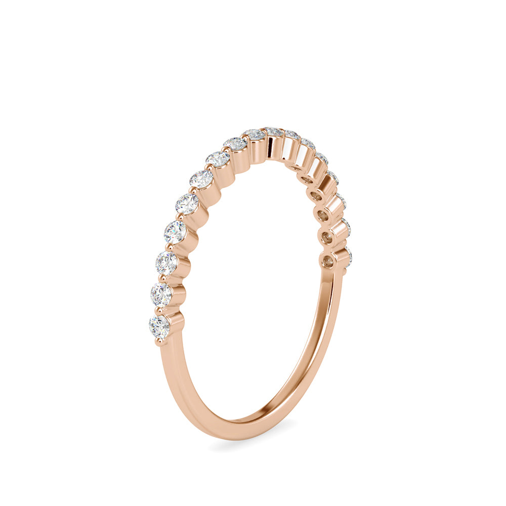 0.26Ct Half Eternity Prong Lab-Grown Diamond Gold Ring