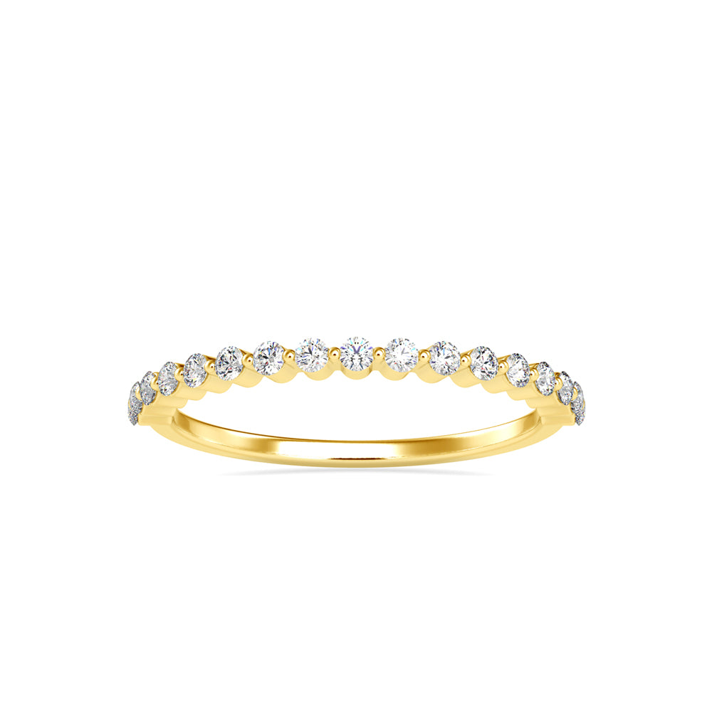 0.26Ct Half Eternity Prong Lab-Grown Diamond Gold Ring