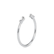 0.06Ct Open Baguette Cut Two Stone Lab-Grown Diamond Gold Ring