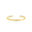 0.06Ct Open Baguette Cut Two Stone Lab-Grown Diamond Gold Ring