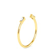 0.06Ct Open Baguette Cut Two Stone Lab-Grown Diamond Gold Ring