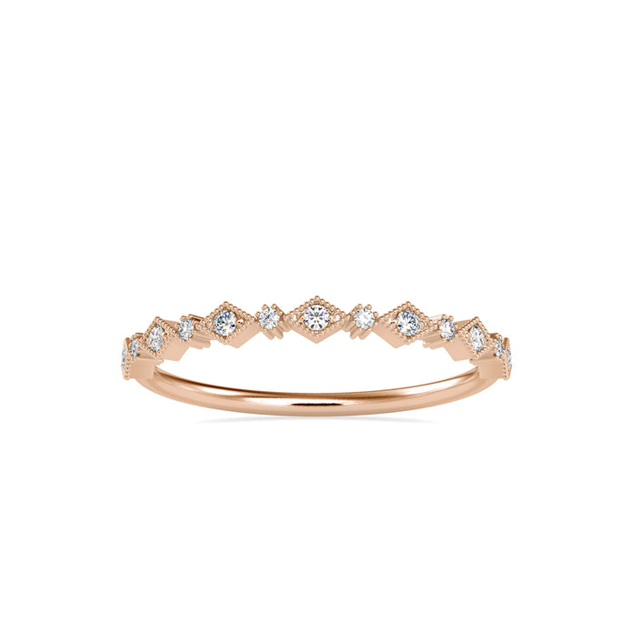 0.08Ct Vintage Style Prong Lab-Grown Diamond Gold Ring