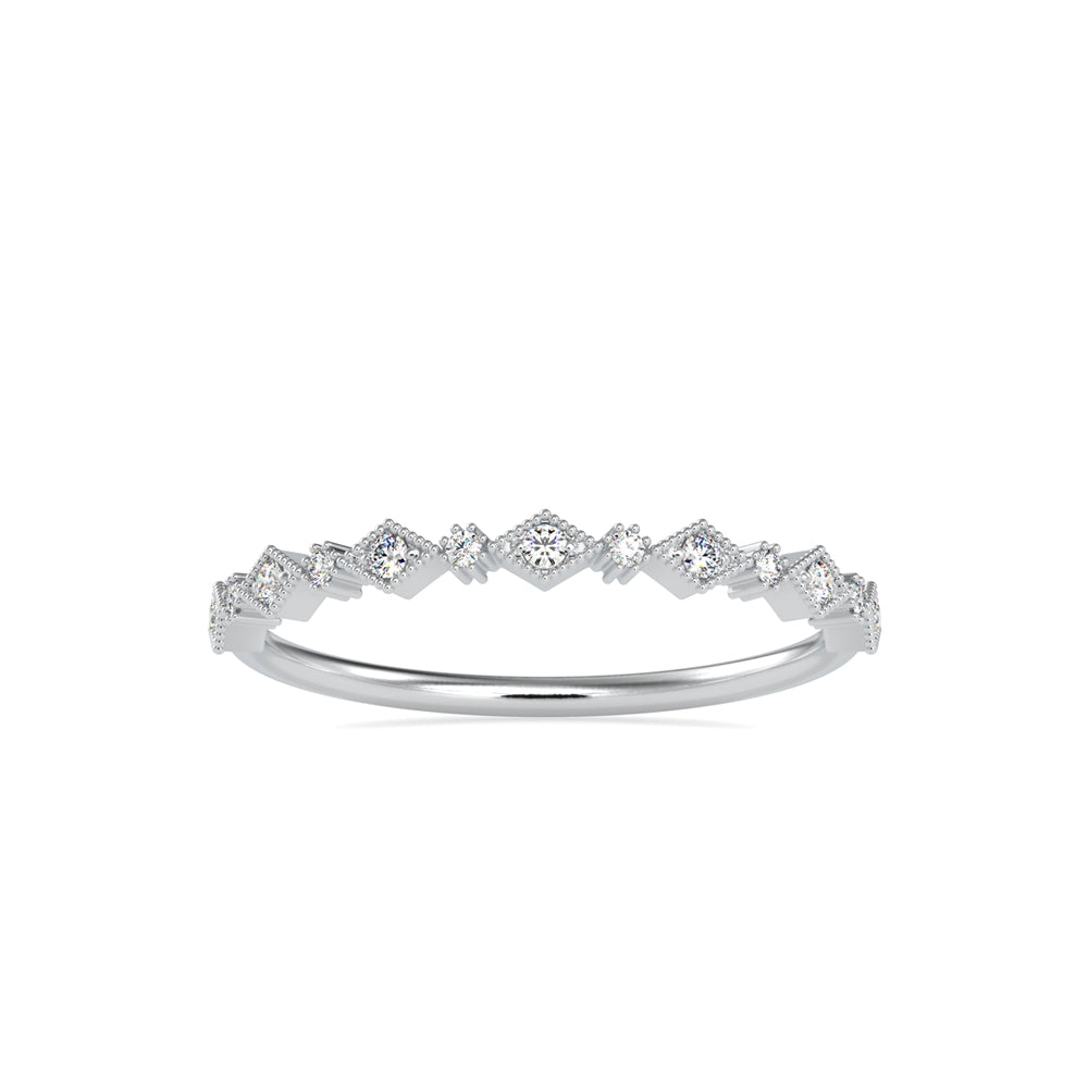 0.08Ct Vintage Style Prong Lab-Grown Diamond Gold Ring