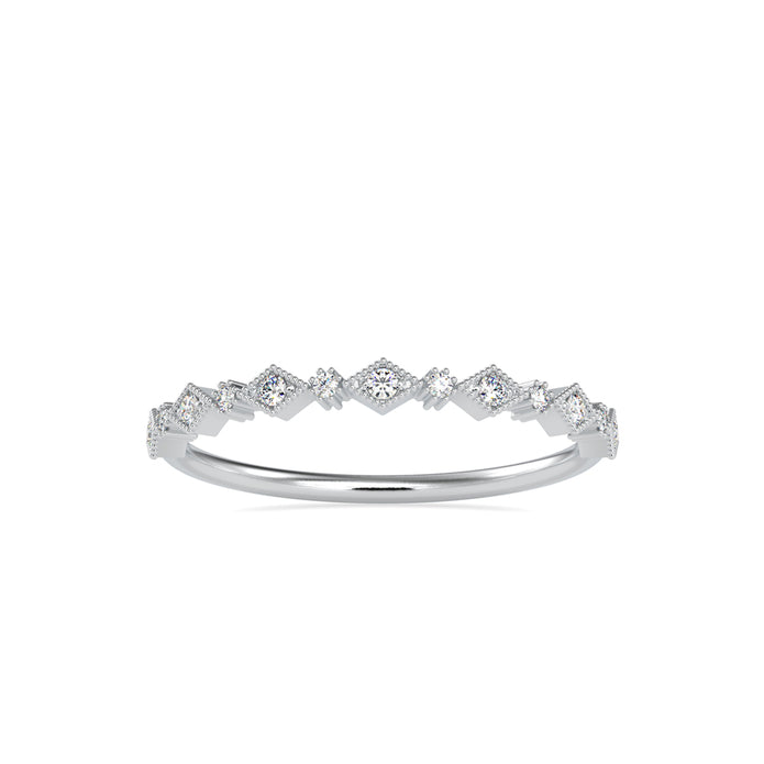 0.08Ct Vintage Style Prong Lab-Grown Diamond Gold Ring