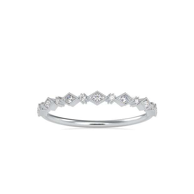 0.08Ct Vintage Style Prong Lab-Grown Diamond Gold Ring
