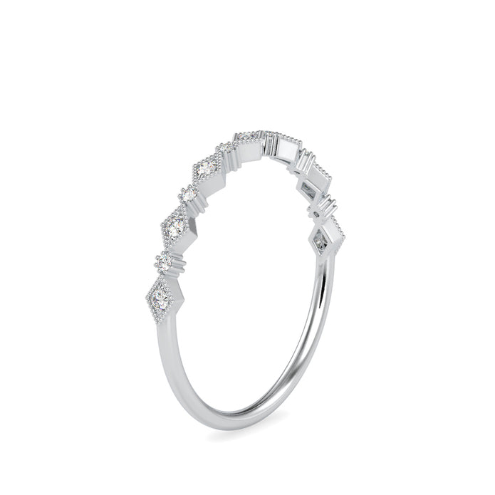 0.08Ct Vintage Style Prong Lab-Grown Diamond Gold Ring