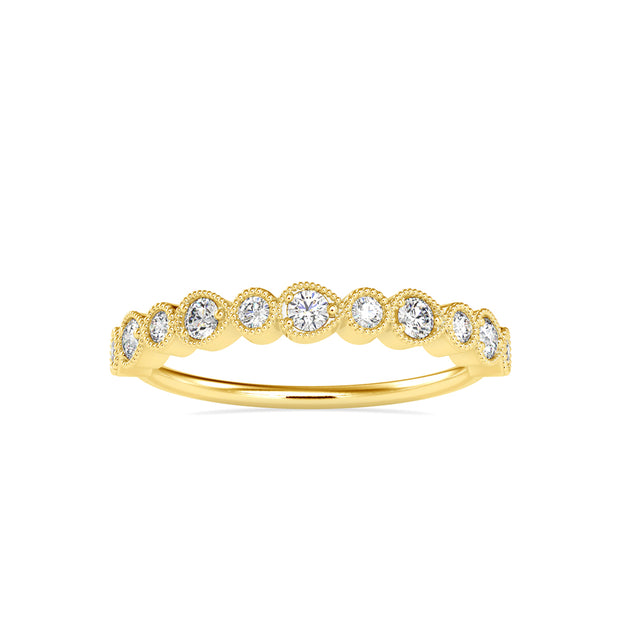 0.29Ct Vintage Inspire Bezel Set Lab-Grown Diamond Gold Ring