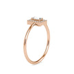 0.17Ct Bauette Cut Halo Lab-Grown Diamond Gold Ring