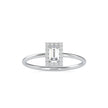 0.17Ct Bauette Cut Halo Lab-Grown Diamond Gold Ring