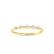 0.08Ct Five Stone Round Cut Lab-Grown Diamond Gold Ring