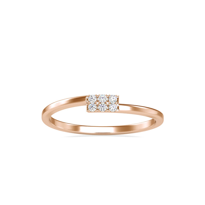 0.06Ct Cluster Lab-Grown Diamond Gold Ring