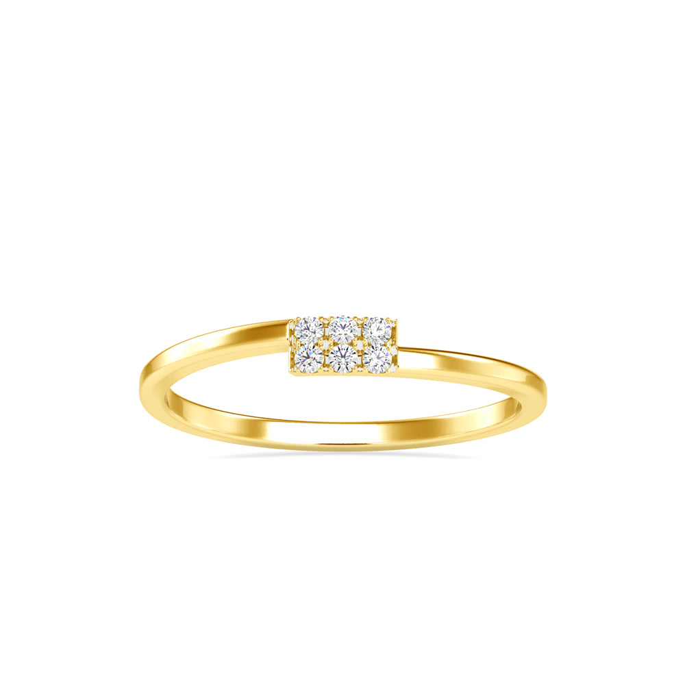 0.06Ct Cluster Lab-Grown Diamond Gold Ring