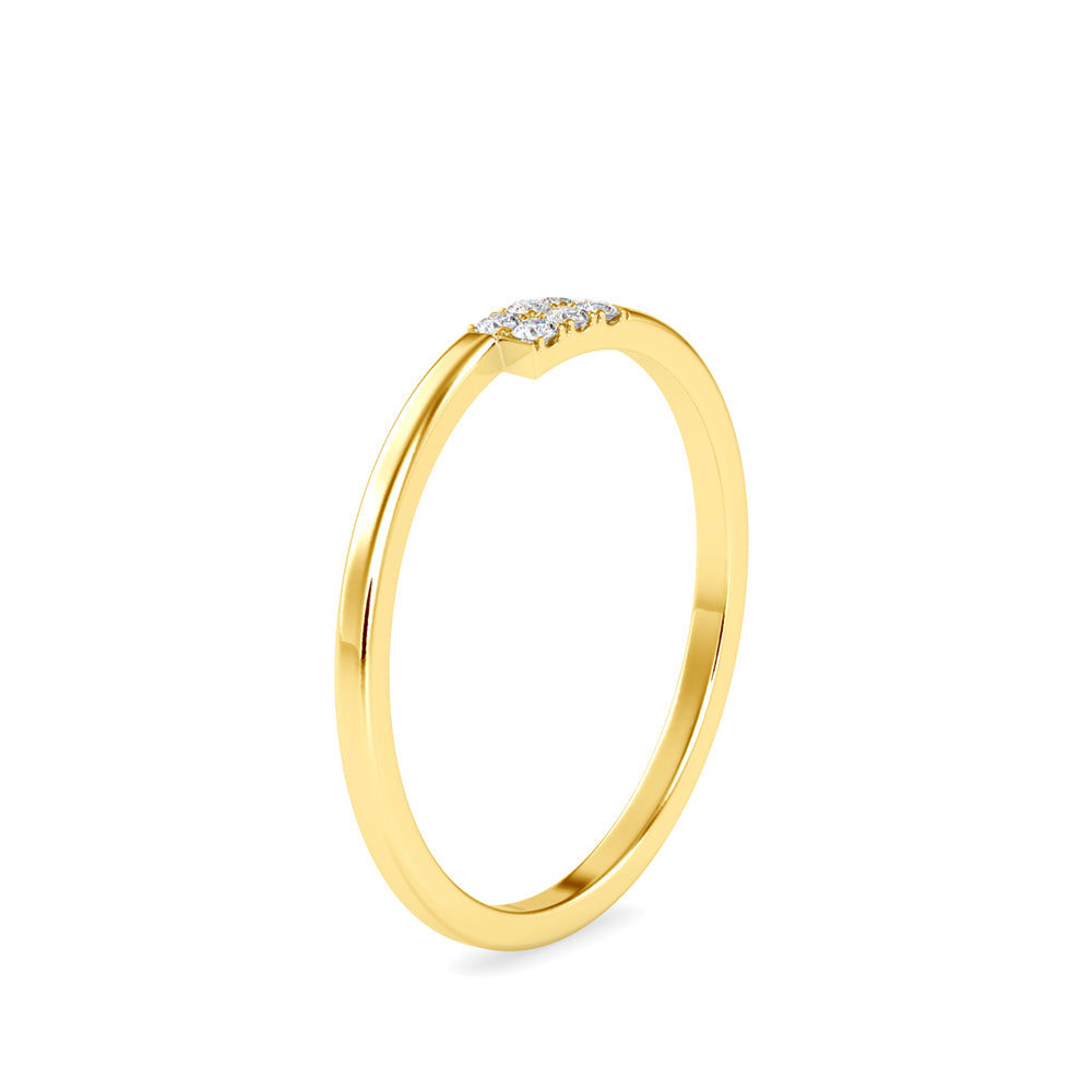 0.06Ct Cluster Lab-Grown Diamond Gold Ring