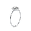 0.47Ct Oval Cut Halo Lab-Grown Diamond Gold Ring