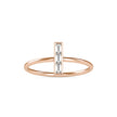 0.13Ct Baguette Cut Three Stone Lab-Grown Diamond Gold Ring